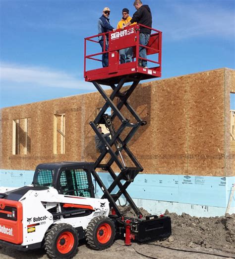 skid steer hydraulic lift|man lift for skid steer.